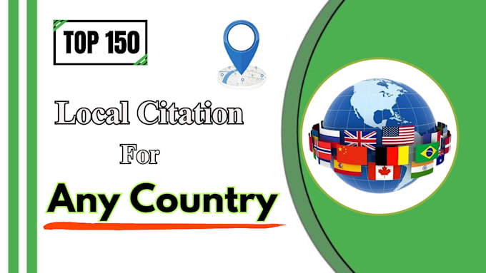 Gig Preview - Do all country local citation for local seo