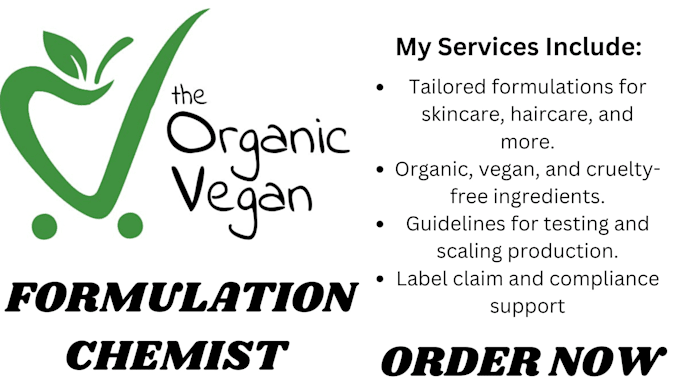 Bestseller - l be your vegan or organic formulation chemist