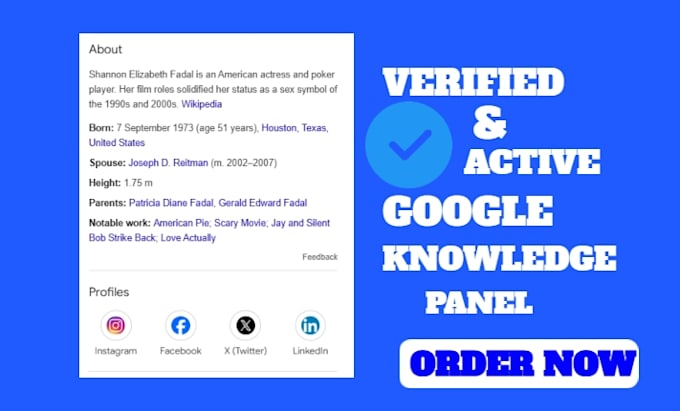 Bestseller - create verified and standard google knowledgepanel for personal and company