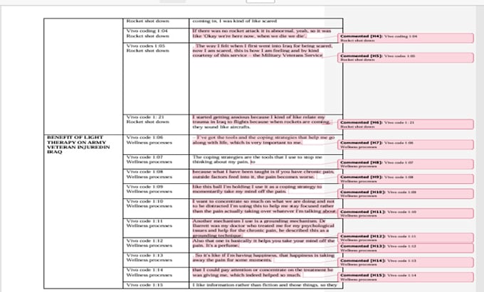 Gig Preview - Do qualitative coding and data analysis using microsoft word