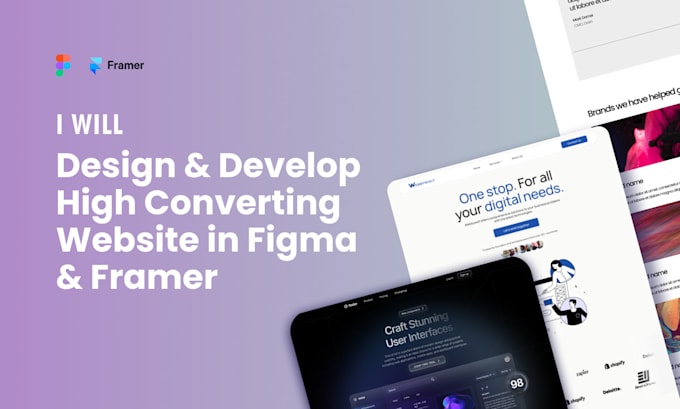 Gig Preview - Design and develop a website on framer, figma to framer