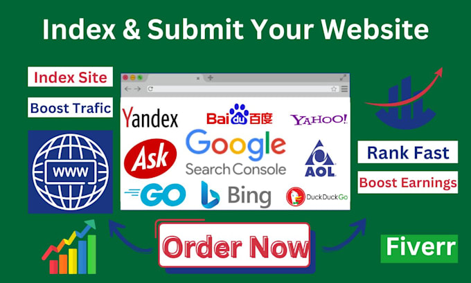 Gig Preview - Index and submit your website to google, bing, yahoo, and yandex search engines