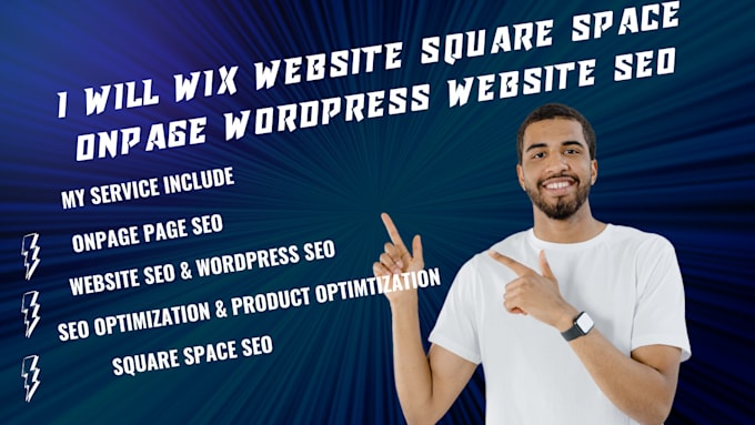 Gig Preview - Wix website square space on page wordpress website SEO