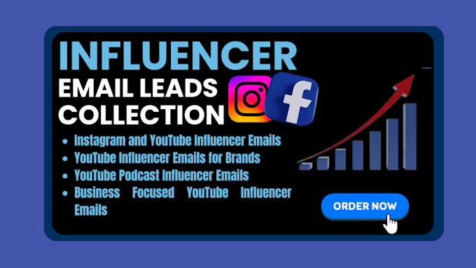 Gig Preview - Collect youtube influencer email leads for yt brand influence marketing podcast