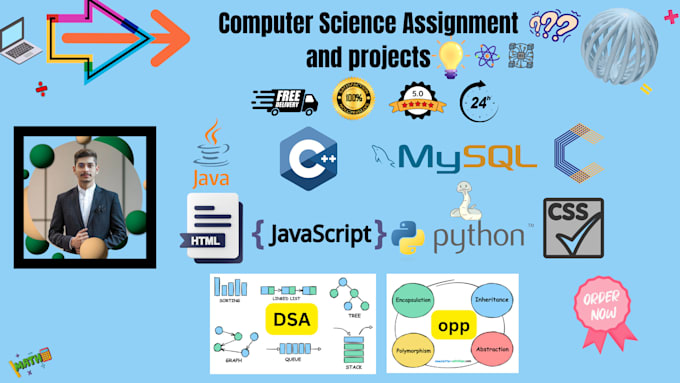 Gig Preview - Help you java, assignment, javascript, python, cpp, dsa, oop