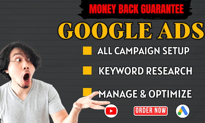 Gig Preview - Expert google ads setup and manage ppc campaigns,search, display and pmax ads