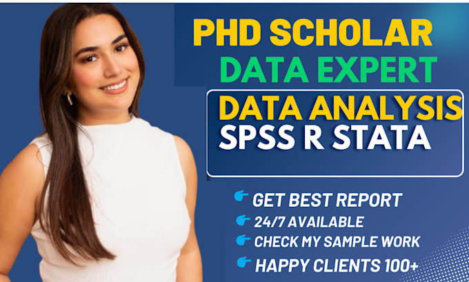 Gig Preview - Do statistical data analysis in spss,python,minitab,r excel,r,tableau, power bi