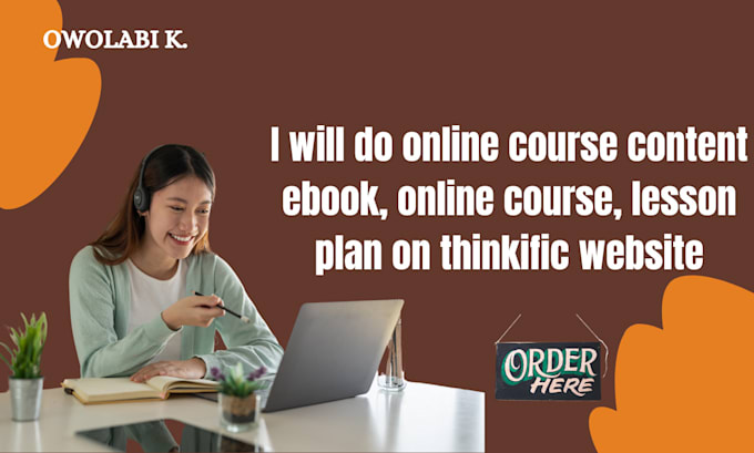 Gig Preview - Do online course content, ebook online course, lesson plan on thinkific website