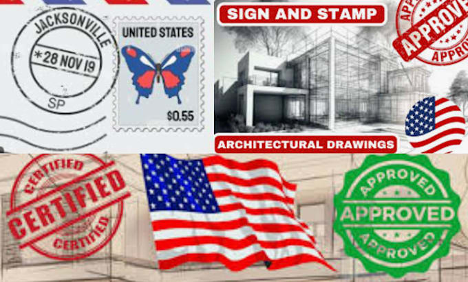 Gig Preview - Stamp, review and seal architectural drawings in USA for city permit approval