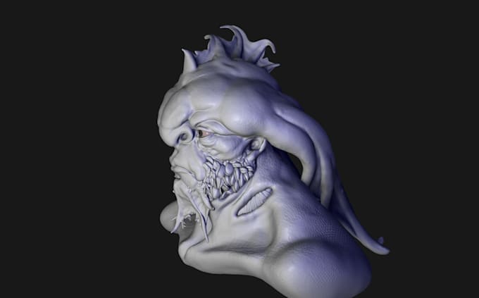 Bestseller - do 3d stylized monster, realistic textures alien creature 3d model for printing