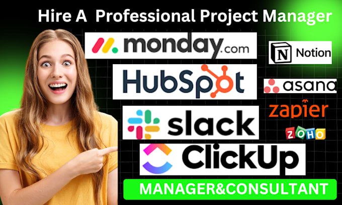 Gig Preview - Do project management on monday, monday crm, notion, clickup, asana, trello, crm