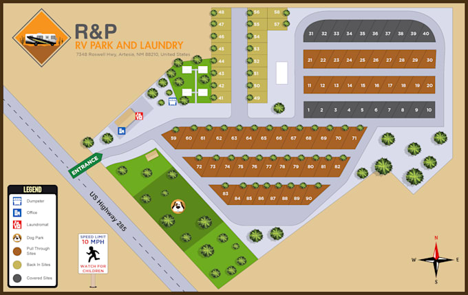 Gig Preview - Design rv park, campground map, festival maps, vector maps