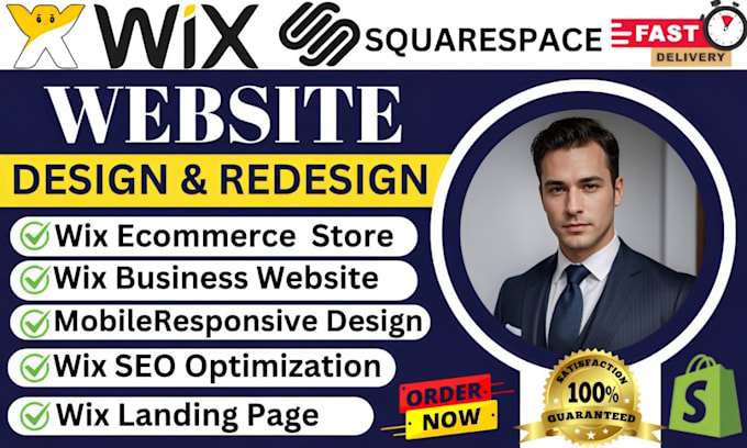 Gig Preview - Build wix website design wix website redesign wix website ecommerce online store