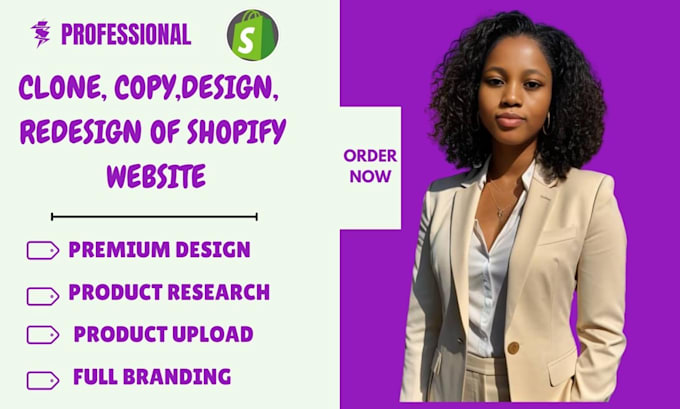 Gig Preview - Create an automated shopify website design shopify dropshipping store audit