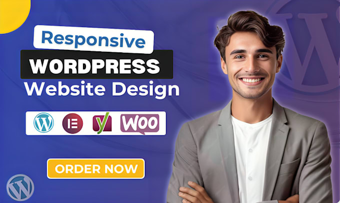 Gig Preview - Create responsive wordpress website design development redesign landing page