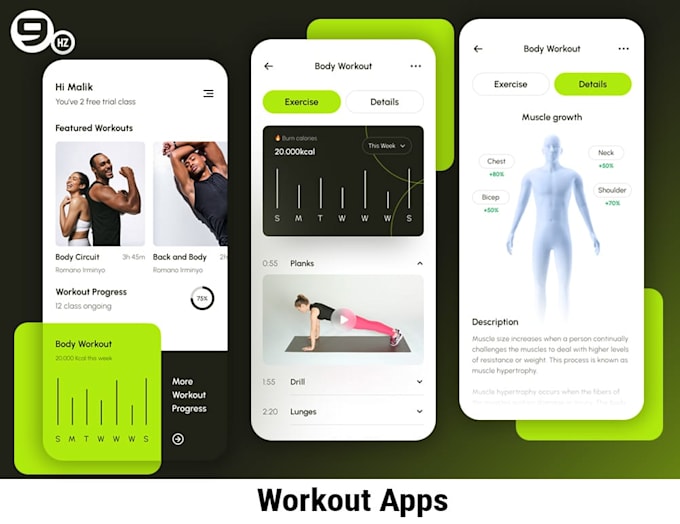 Gig Preview - Develop fitness app gym app gym website health and fitness app fitness website