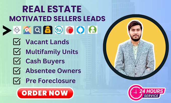 Gig Preview - Provide real estate motivated sellers, and cash buyers with skip tracing