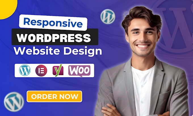 Gig Preview - Do responsive wordpress website design wordpress website redesign