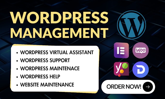 Gig Preview - Be your wordpress virtual assistant, wordpress support and wordpress maintenance