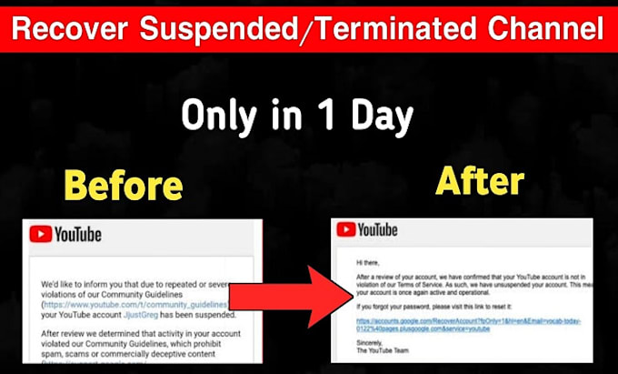 Gig Preview - Recover your hacked youtube channel account professionall