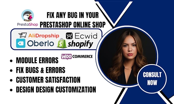 Gig Preview - Fix prestashop errors, bugs, and resolve prestashop issues