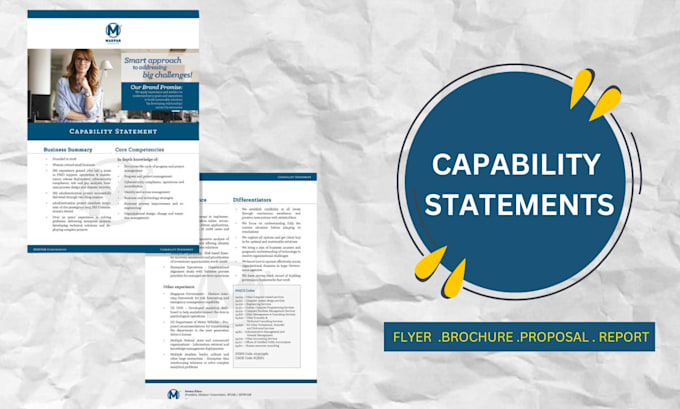 Gig Preview - Design a professional modern capability statements design