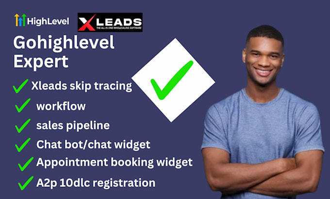 Gig Preview - Create gohighlevel workflows, xleads funnels, websites in ghl a2p 10dlc