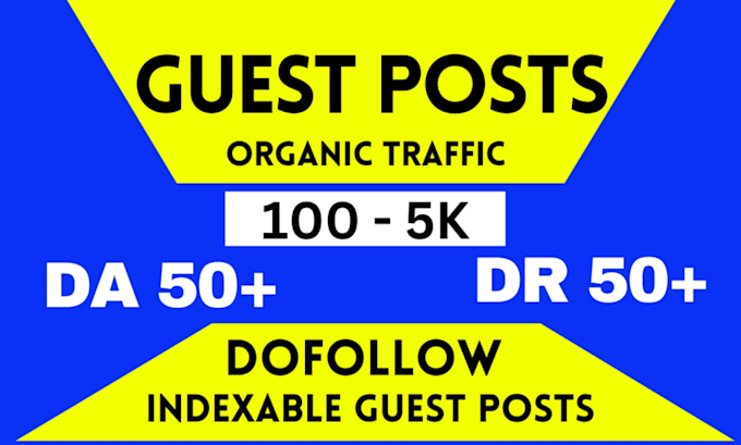 Gig Preview - Publish your guest post on high da sites with do follow SEO backlinks