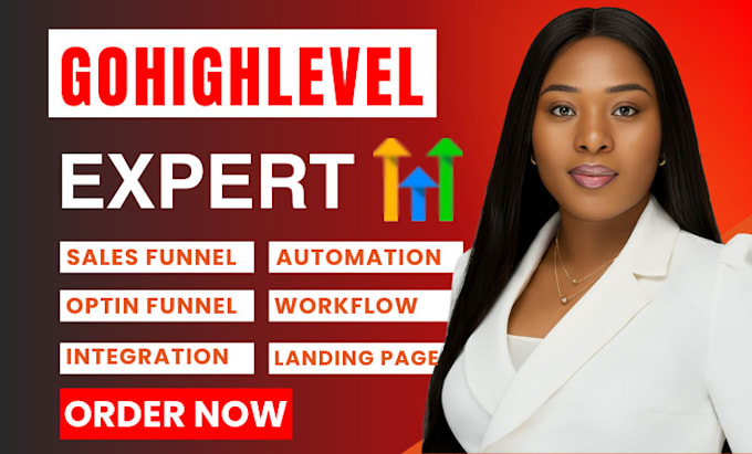 Gig Preview - Set up go high level saas workflow gohighlevel funnel ghl form automation expert