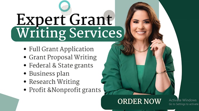 Gig Preview - Write grant proposal, do grant research , do grant proposal writing and apply