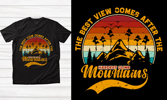 Gig Preview - Trendy bulk and outdoor t shirt design with t shirt mockup