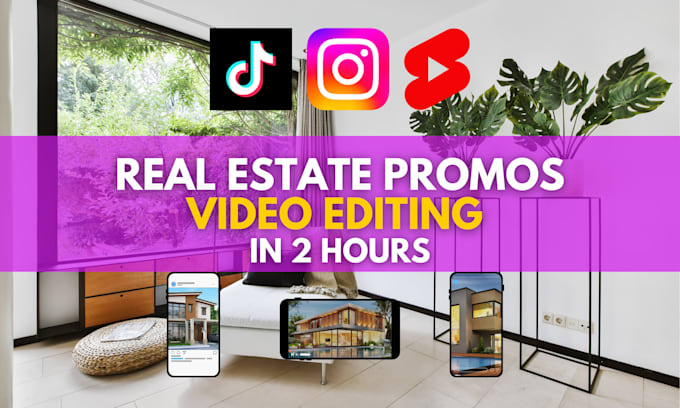 Gig Preview - Edit real estate promo property listings for tiktok, reels