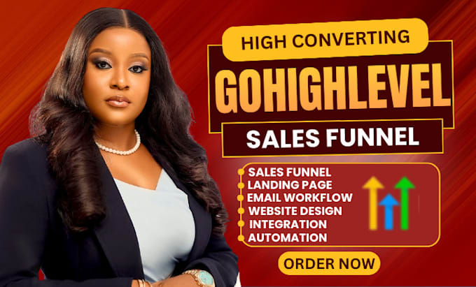 Gig Preview - Design gohighlevel landing page gohighlevel sales funnel