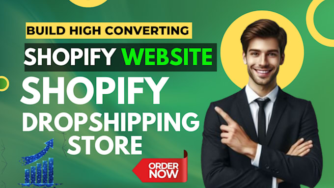 Gig Preview - Build a profitable shopify website shopify stores shopify dropshipping stores