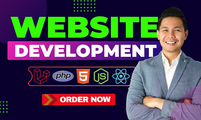 Gig Preview - Do website development as full stack developer, php laravel react js developer