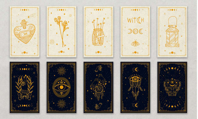 Gig Preview - Do digital illustration card game design tarot cards board game design