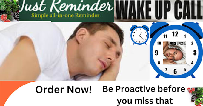 Gig Preview - Be your personal wake up wake up assistant alarm reminder wake up call assistant