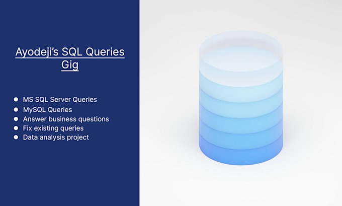 Gig Preview - Write your sql queries for data analysis