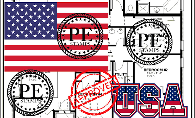 Gig Preview - Do structural engineer, pe stamp, city permit for illinios, texas, ohio, maine