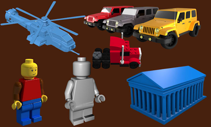 Gig Preview - Create custom 3d lego model animation design lego minifigure character