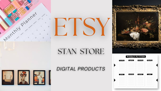 Gig Preview - Design etsy hyperlinked digital planner products design ebook journal