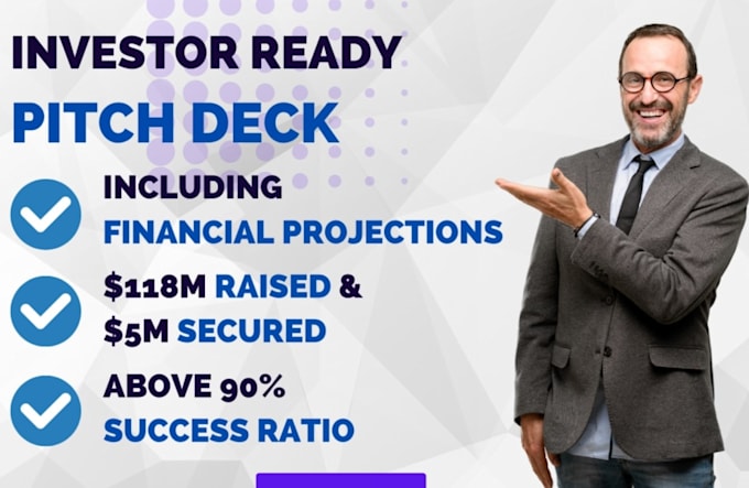 Gig Preview - Custom design for investor ready pitch deck as powerpoint presentation