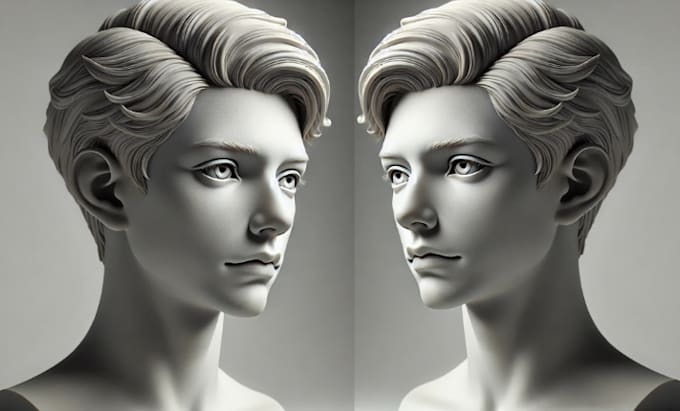 Gig Preview - Sculpt 3d bust face model 3d head model 3d statue mask bjd for 3d printing