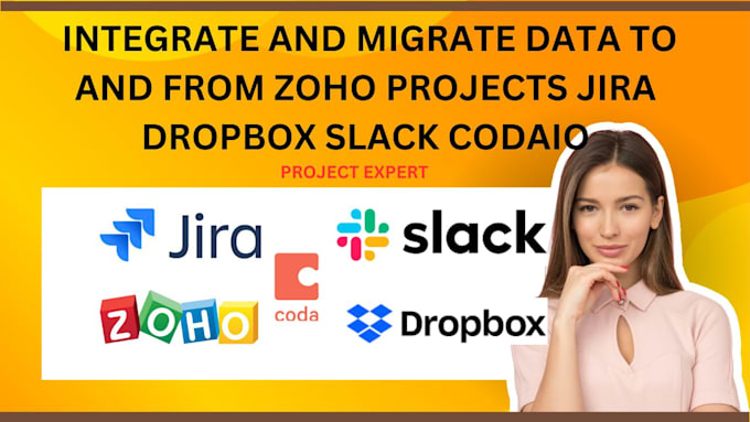 Gig Preview - Integrate and migrate data to and from zoho projects jira dropbox slack codaio