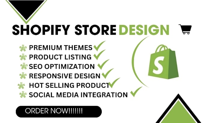 Gig Preview - Design shopify website design, shopify website redesign, shopify store design