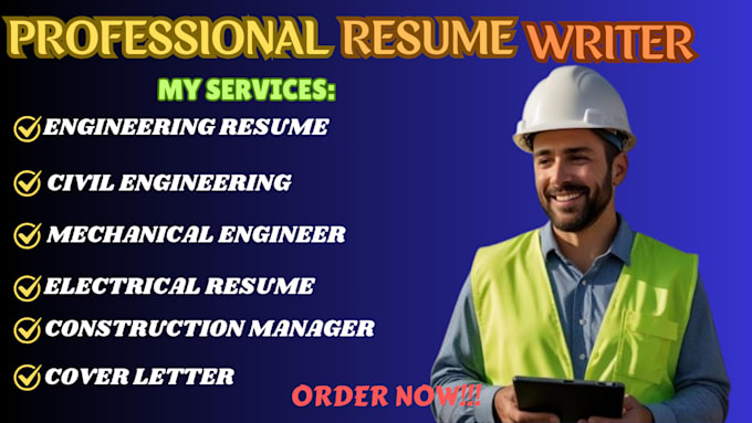 Gig Preview - Write engineering resume construction civil engineering resume cover letter