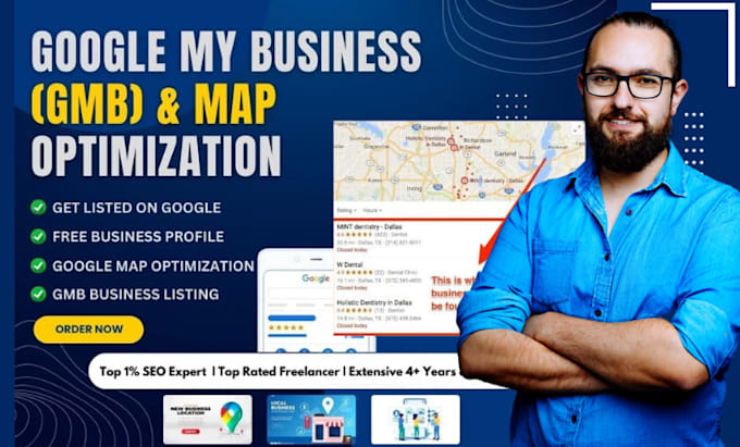 Gig Preview - Do gmb listing create google my business profile maps ranking optimize local seo