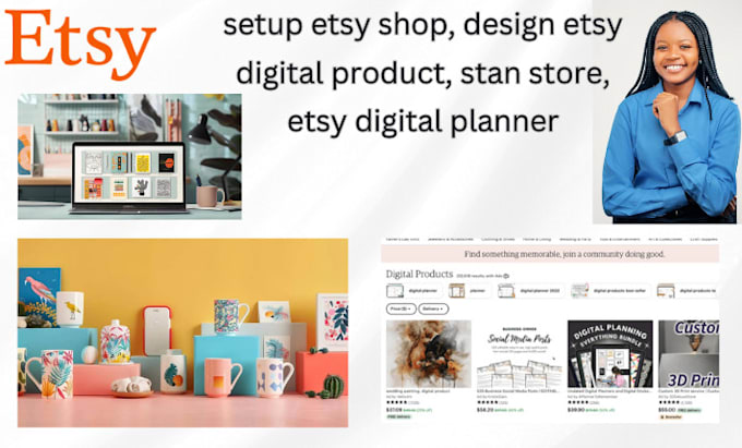 Gig Preview - Design etsy digital product setup etsy shop etsy digital planner