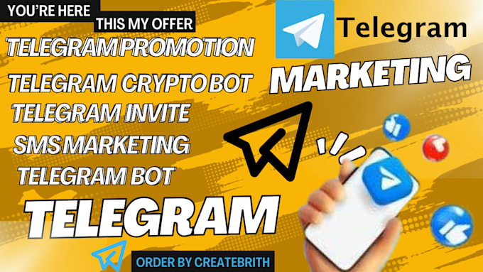 Gig Preview - Telegram mass, telegram promotion, telegram bot, telegram invite,crypto bot, sms