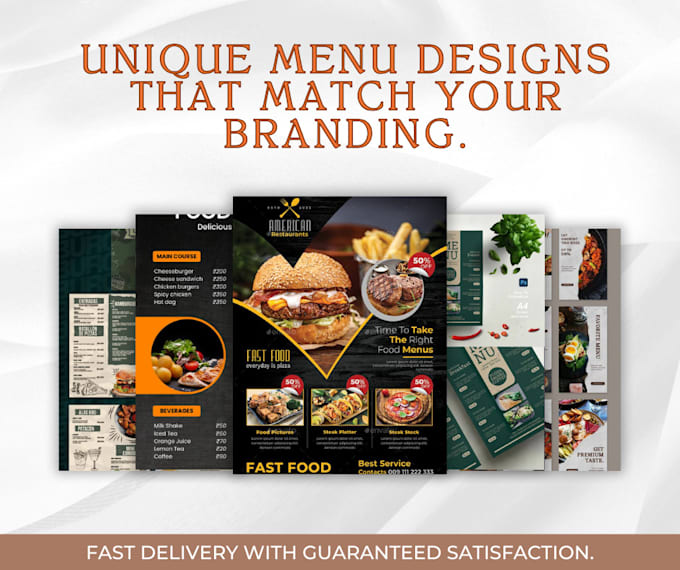 Gig Preview - Design restaurant menu food menu or cafe food menu flyers digital menu brochure